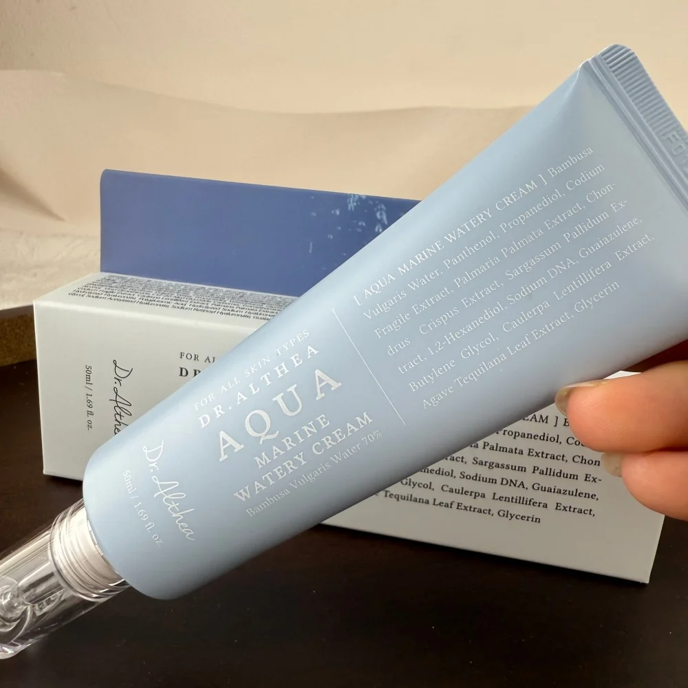 Dr.Althea Aqua Marine Watery Cream for All Skin Types Deep Hydration Care with Hyaluronic Acid & Guaiazulene & Vegan PDRN Soothe