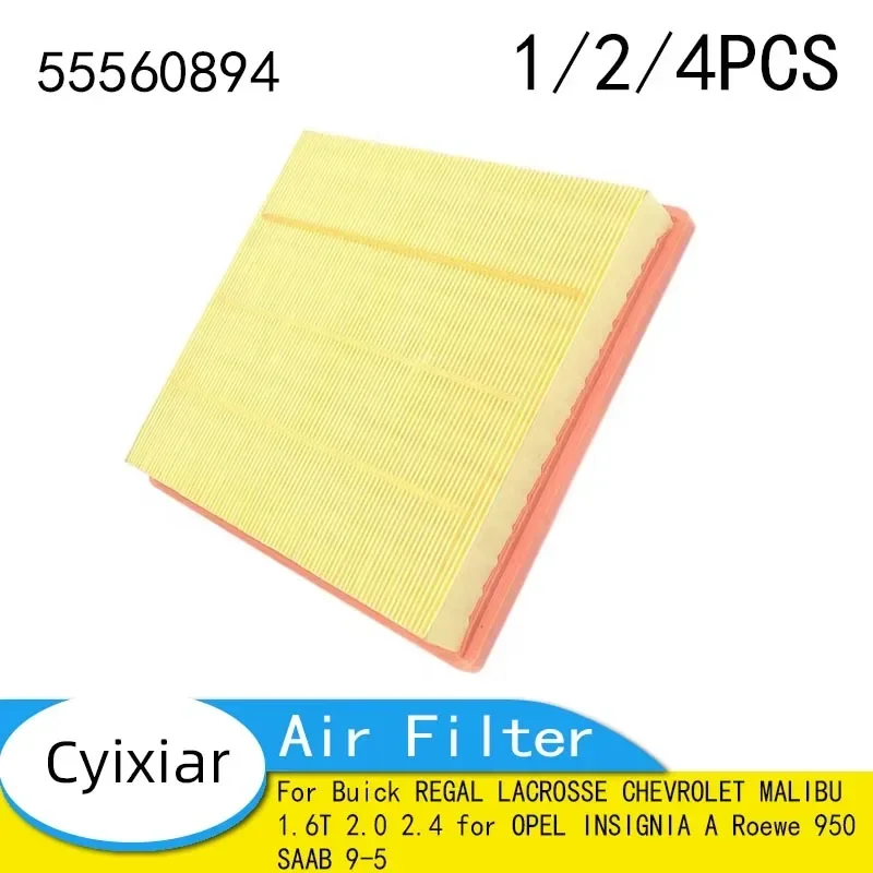 Air Filter for Buick REGAL LACROSSE for CHEVROLET MALIBU 1.6T 2.0 2.4 for OPEL INSIGNIA A Roewe 950 SAAB 9-5 55560894