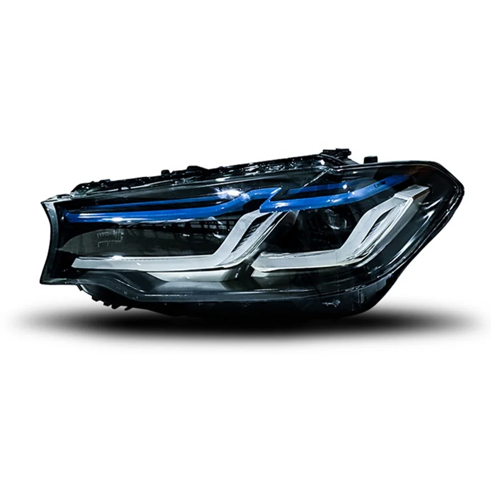 Headlight Pair No Need to Change the Bumper Version Plug Play for BMX 5Series G30 G38 Upgrade to Double Blue Front Light