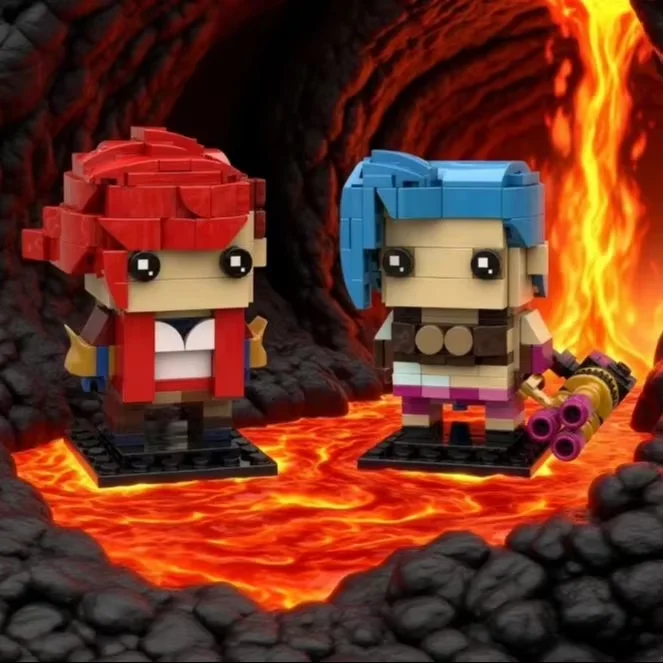 

439PCS MOC Classic Game Legends Jinx & Vi Brickheadz Building Blocks Set Action Figures Model Bricks Toy Children collect Gift