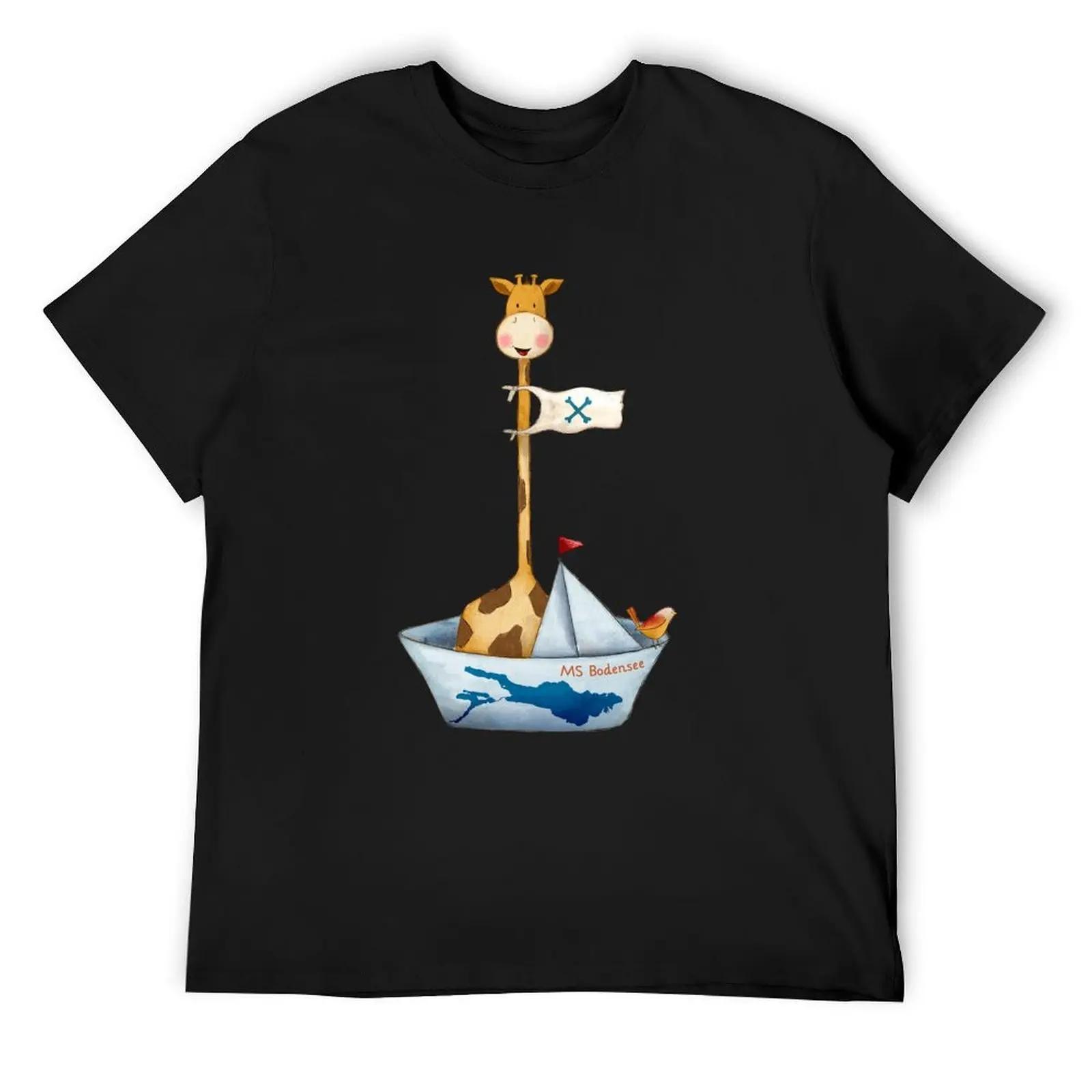 

MS Bodensee: Giraffe and bear on the high seas T-Shirt graphic t shirt vintage hippie clothes Man t-shirt funny t shirts for men