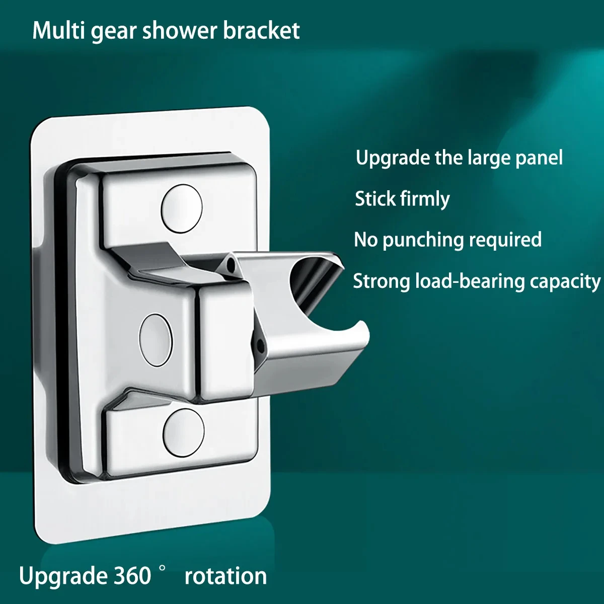 

Shower Holder Suction Cup Holder 360° Adjustable Showerhead Holder Plating Shower Rail Head Holder Bathroom Wall Mount Bracket