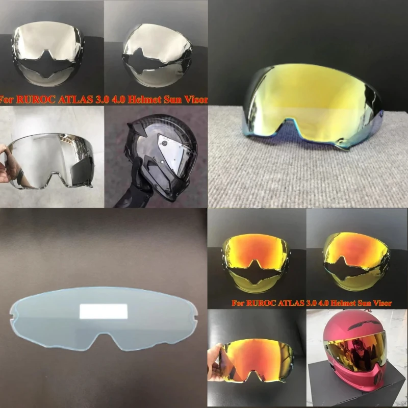 

1PCS Motorcycle Helmet Visor Goggles Lens Fit for RUROC ATLAS 3.0 4.0 Helmet Sun Visor，Motorcycle Accessories