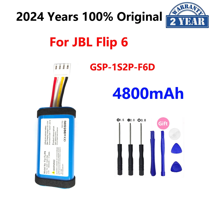 100% Original Replacement 3.7V Battery For JBL Flip 1 2 3 4 5 6 Flip1 Flip2 Flip3 Flip4 Flip5 Flip6 Speaker Bateria Batteries