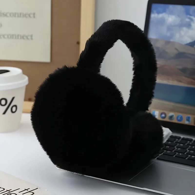 Ear Protection Plush Earmuffs Winter Fleece-lined Cold-proof Foldable Cycling Ear Warmers Student Earmuffs