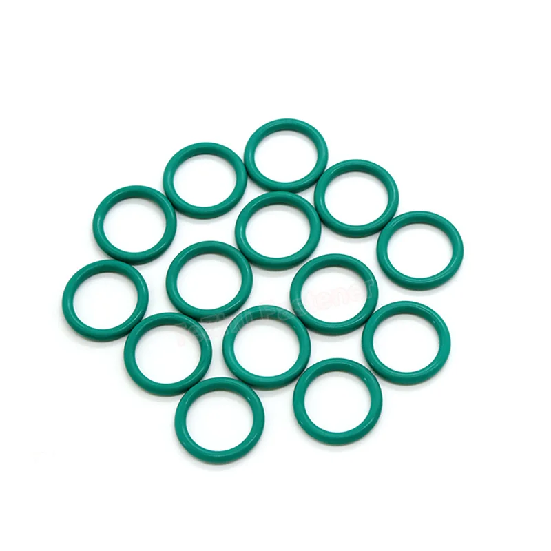 10pcs CS 1.5 2 2.4 3.1 3.5 4 5mm Green FKM Fluorine Rubber O Ring Gasket OD 17-53mm O-Ring Seal Washer Oil and Acid Resistant