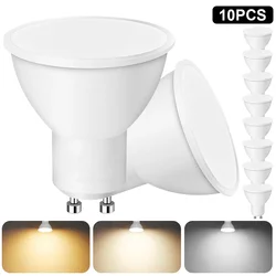 10 Uds GU10 bombilla de foco LED Bombillas de luz LED 5W/7W 220V ángulo de haz de 120 grados Bombillas de alto lúmenes lámpara LED