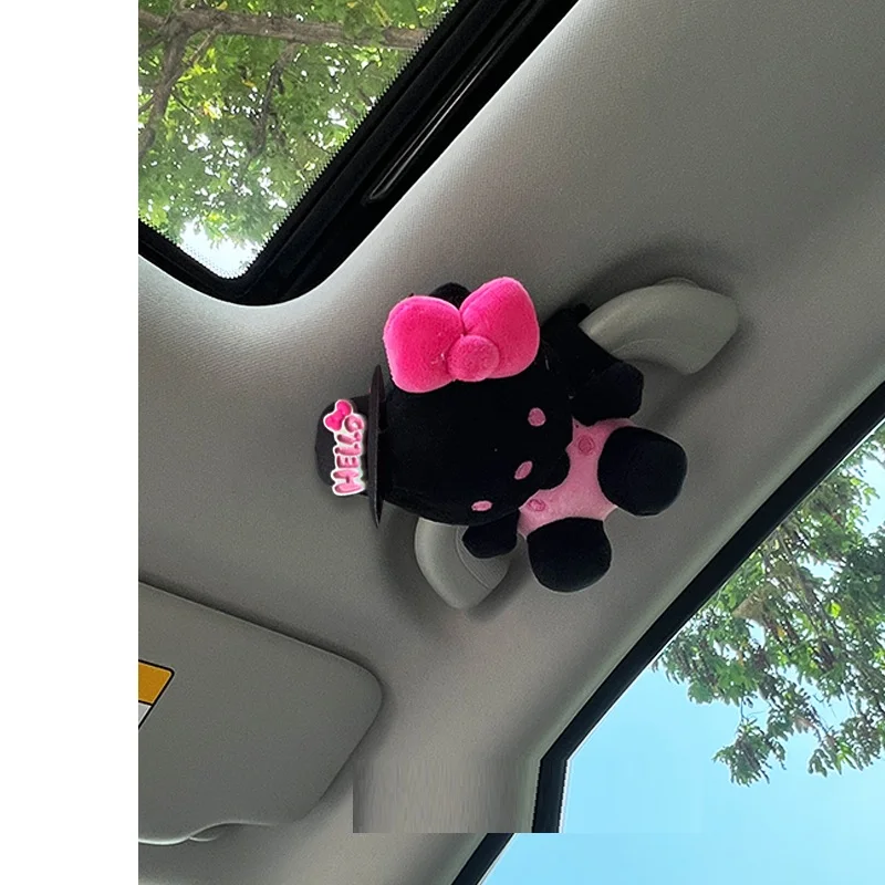الكرتون مرحبا كيتي سقف السيارة مسند الذراع يغطي لينة سانريو kawaii سقف السيارة غطاء مقبض السيارات الداخلية اكسسوارات السيارات الداخلية هدية #5
