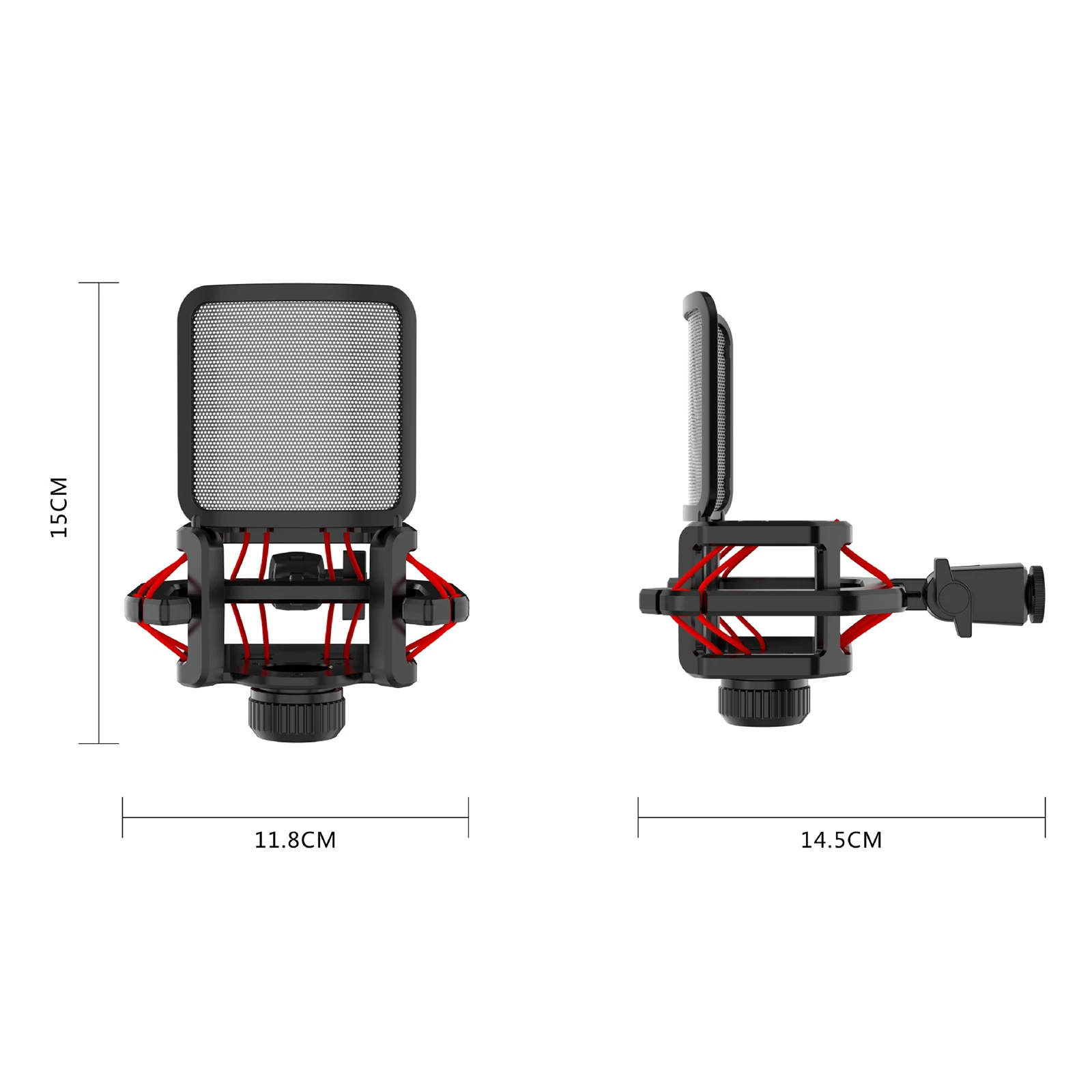 Mocowanie antywstrząsowe mikrofonu z Blowout Preventer Net Suspension odpinany uchwyt do montażu amortyzatora Mic do nagrywania podcastów