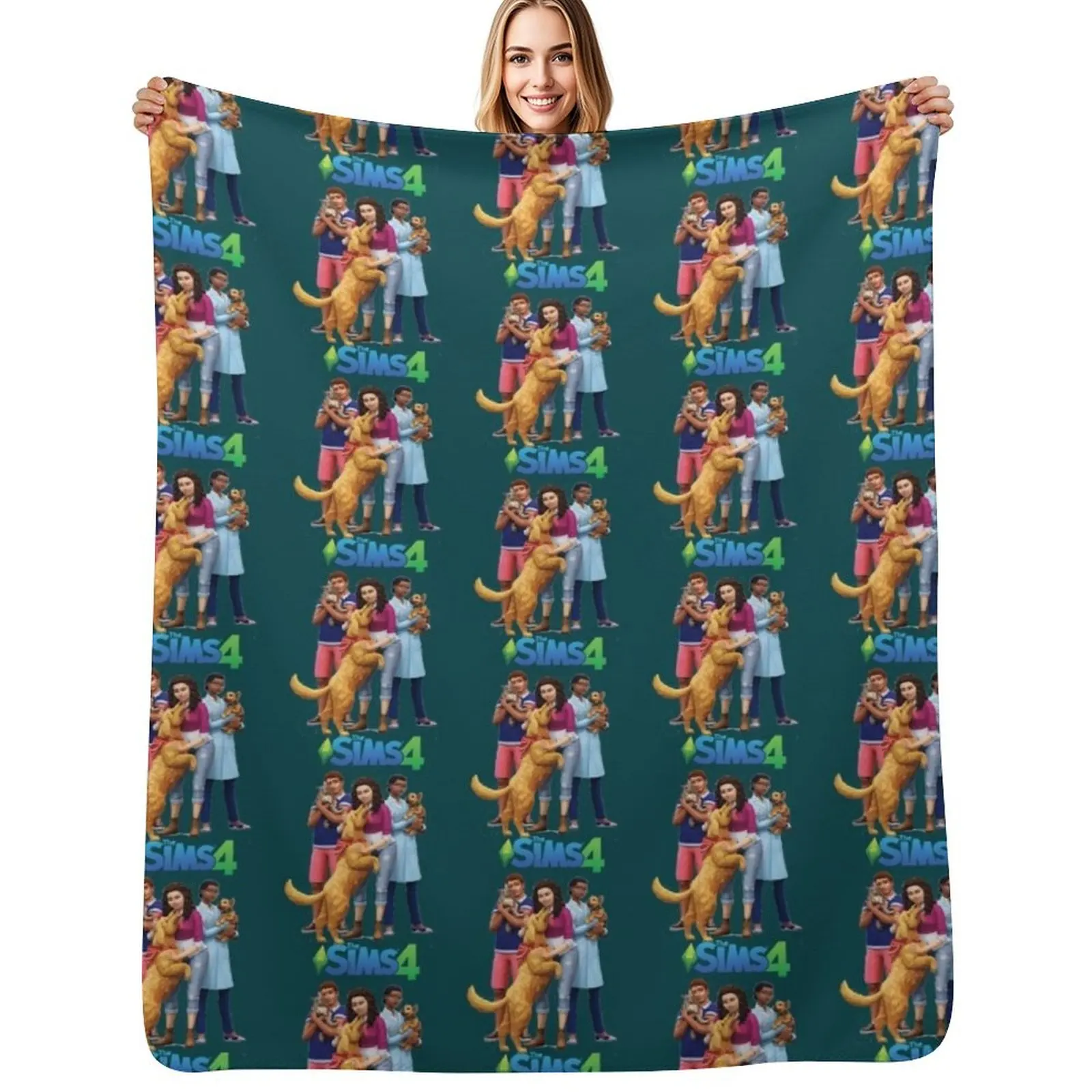 

The sims 4 Throw Blanket decorative Soft Plush Plaid Sofa bed plaid Blankets