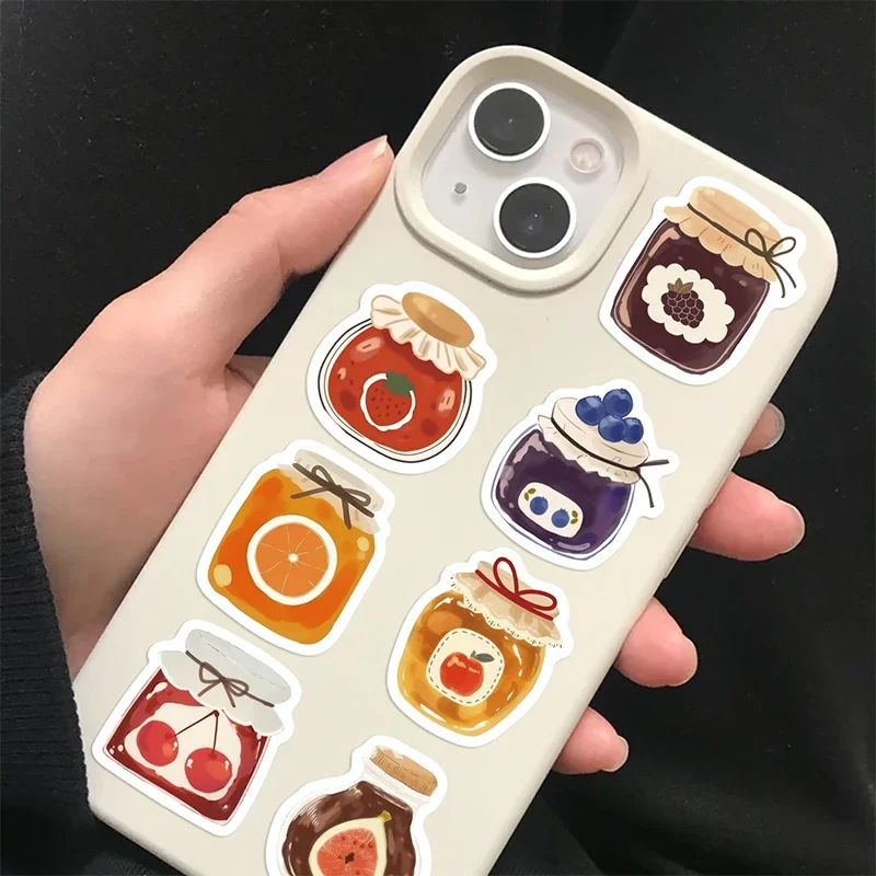 500 قطعة من ملصقات جرة المربى الكرتونية اللطيفة المقاومة للماء لتزيين أجهزة الكمبيوتر المحمولة وسجلات القصاصات والقرطاسية #4