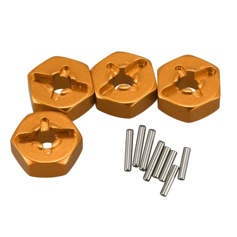 Adaptador hexagonal de cubo de rueda combinador de aleación de aluminio, 12Mm, actualizaciones para Wltoys 144001 1/14 RC, piezas de repuesto para