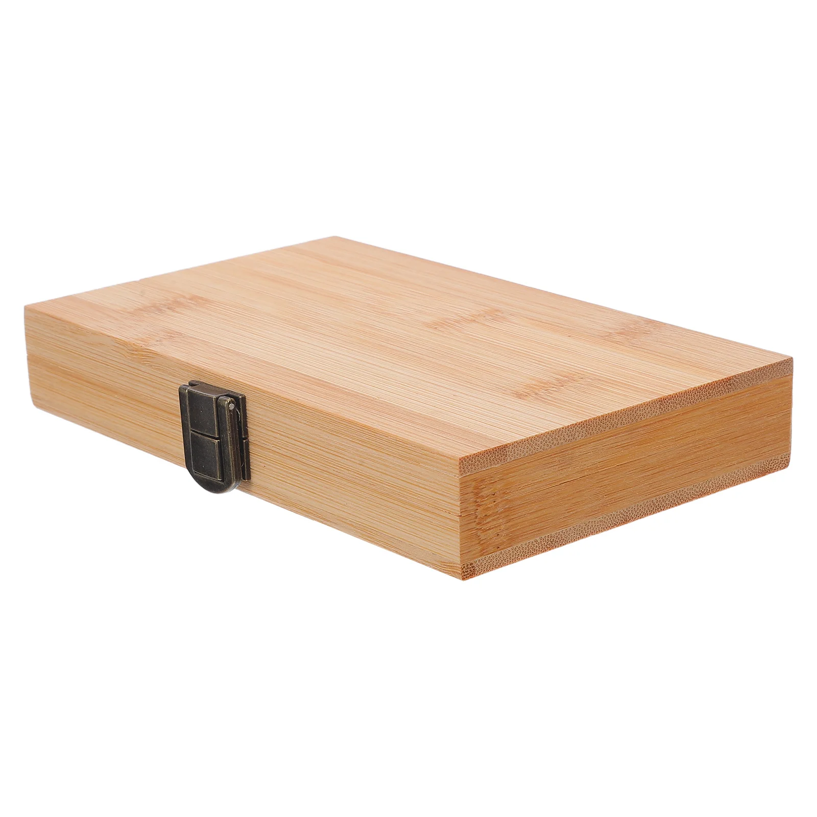 

Multi-Compartment Bamboo Paint Palette Box 6.48x4.32x1.06in Hinged Lid Watercolor Storage Case for Plein Air Painting Portable