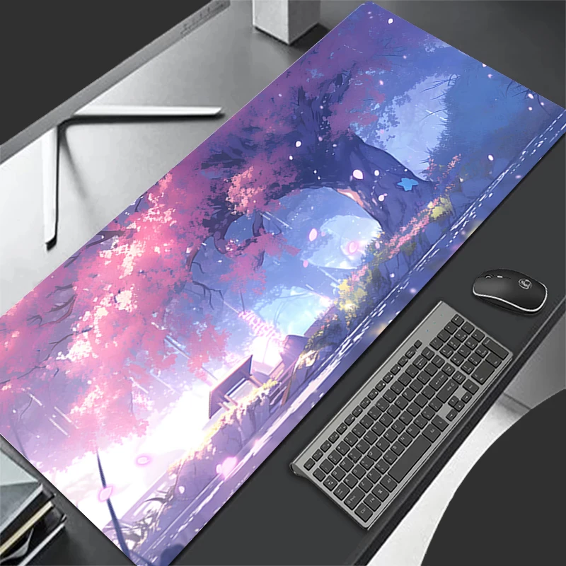 Mousepad Pattern Game Pad Rubber HD Mouse Pad PC Accessories Desk Mat Non Slip Sakura Tree Table Mat Gamer Cabinet Keyboard Pad