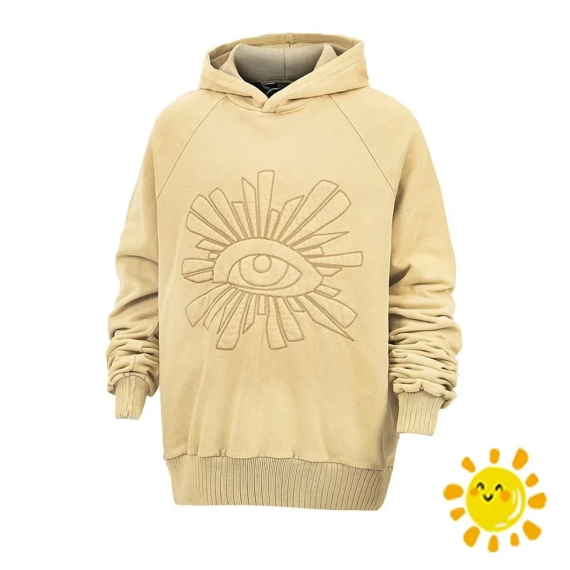 

24SS Washed Eye Embroidery HOUSE OF ERRORS Hoodie Men Women Vintage Hooded Oversized Pullover Soft fabric