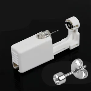 1-4PCS使い捨て安全な痛みのない耳のピアスツール、健康な滅菌穿刺キットイヤリングスタッドノーズリングピアスガンセット 8ベストセールスセプタムピアスキット-8