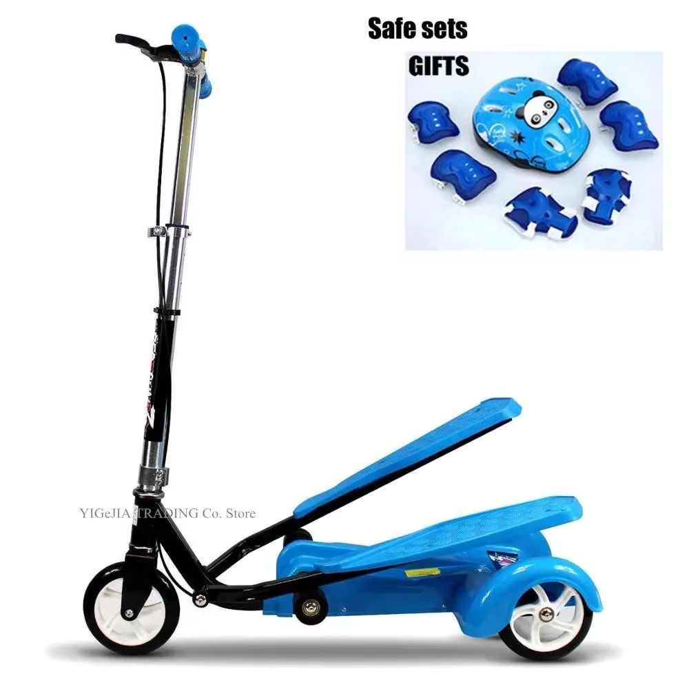 

Easy Ride Kids 2 Pedal Scooter with Hand Brake, Double Pedal Scooter With Protective Gear, Fitness Scooter with Adjust height