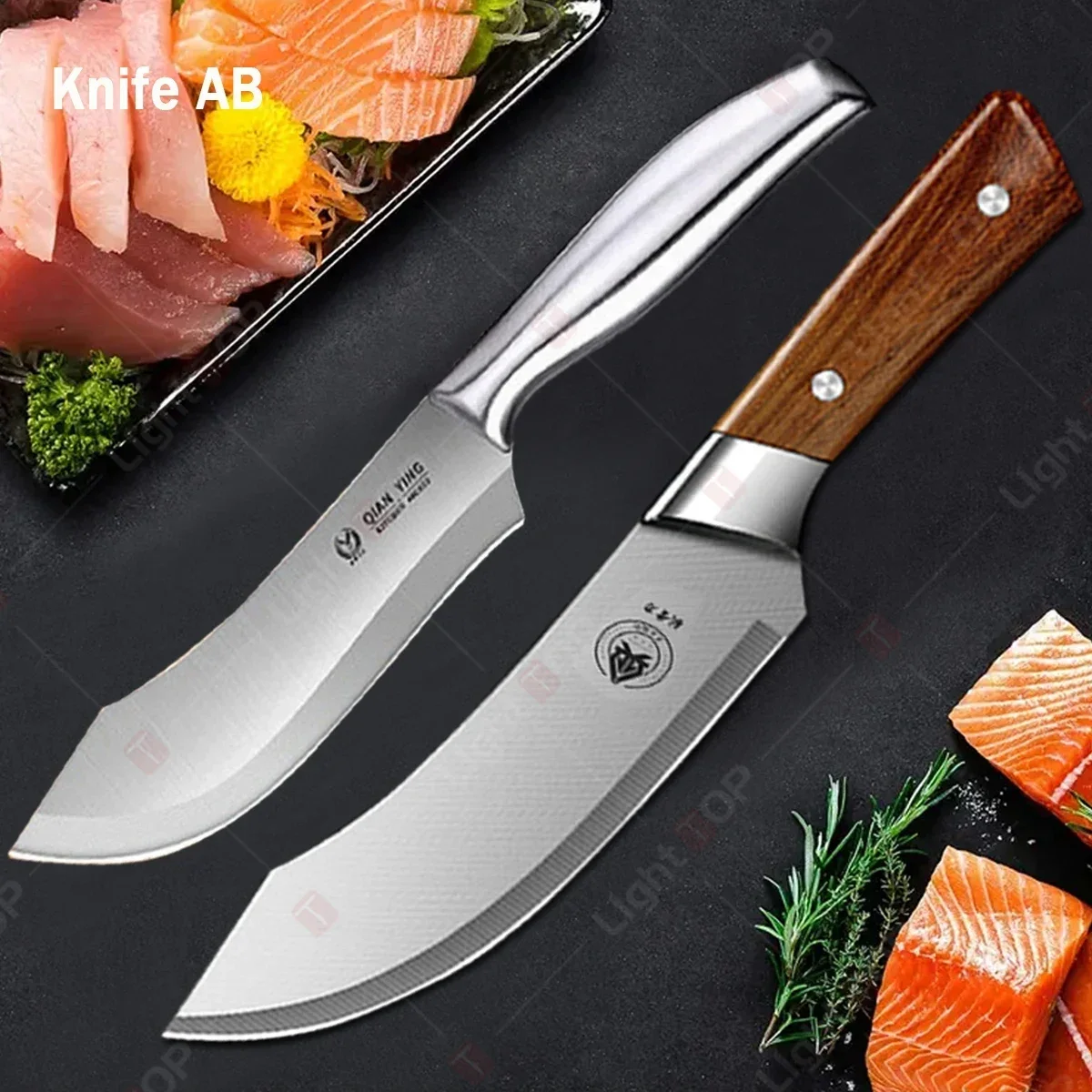 Kitchen Knife Chef Pig Killing Knife Multi-Purpose Meat Cleaver Butcher Knife Stainless Steel Kitchen Knives and Accessories