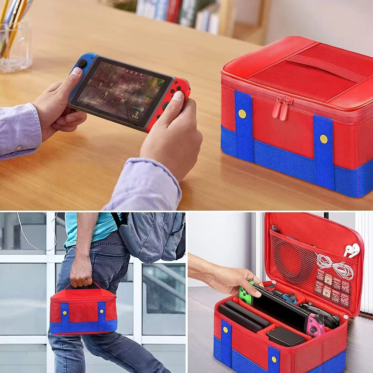 Suitable for Switch OLED /Lite Travel storage bag, Host accessory protection box, portable switch case, detachable compartment