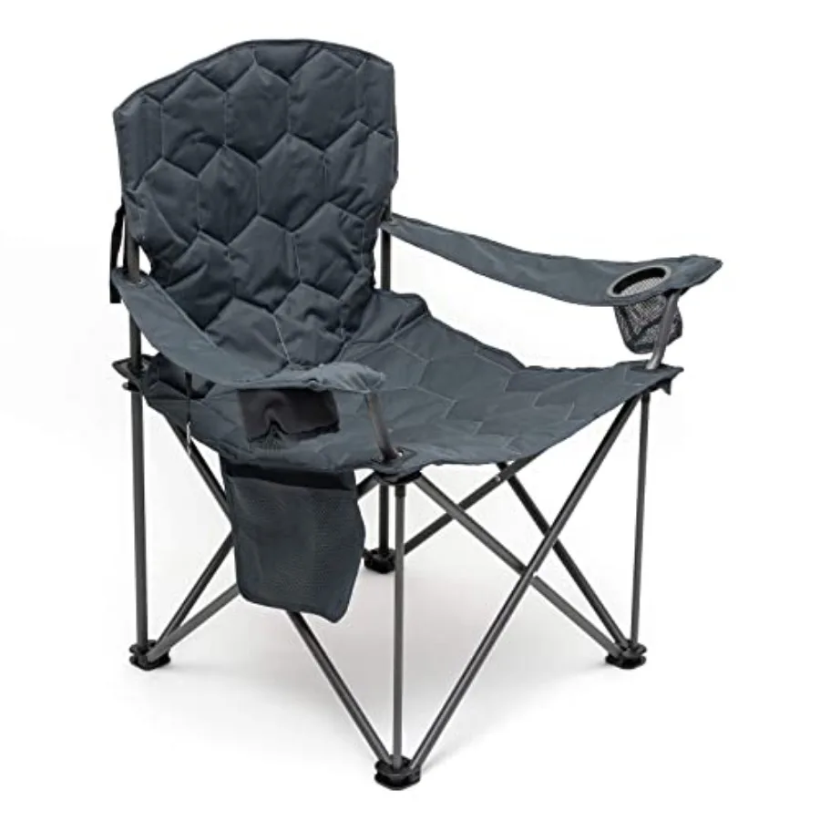 

XXL Oversized Camping Chair Heavy Duty 500 LBS for Big Tall People Above 6'4 Padded Portable Folding Sports Lawn Chairs with Ar