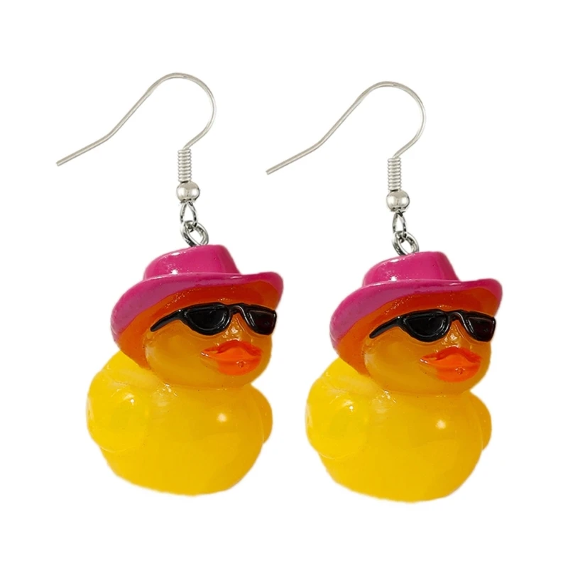 Yellow Duck Keychain/Ear Pendant Stylish Keyring for Fashion Enthusiasts