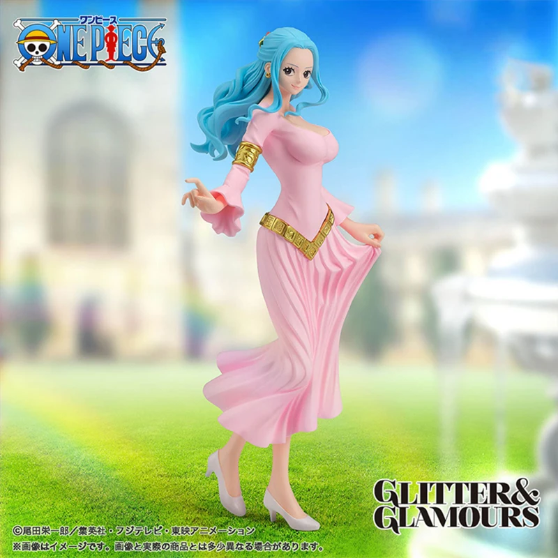 23cm Original BANDAI Banpresto ONE PIECE Sparkling charm Nefeltari Vivi 2 Anime Action Figure Model Toys Gift for Birthday