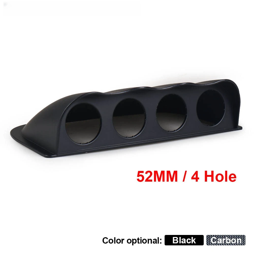 

Universal 52mm 4-Gauge Pod Mount - ABS Carbon Fiber Look Dash Panel for Racing Car Instrument Cluster