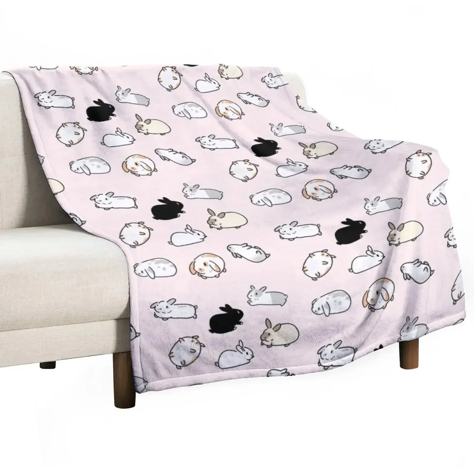 

Bunny Rabbits Throw Blanket Softest Bed covers Custom for sofa Blankets