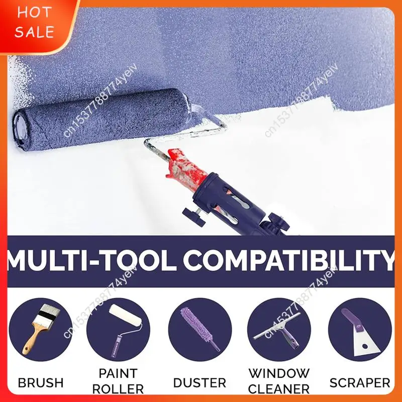 Extensor de pincel de pintura multiángulo, soporte de fijación de poste de extensión para pincel de pintura para un fácil alcance de techos y paredes, 2 uds.