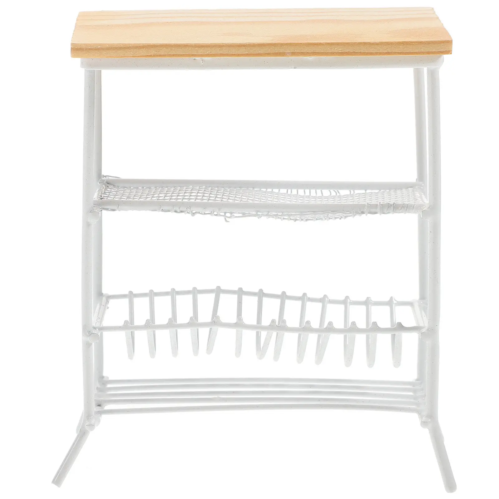 

Mini Kitchen Storage Rack Miniature House Furniture Small Delicate Accessories for Miniature House Decoration Micro Landscape