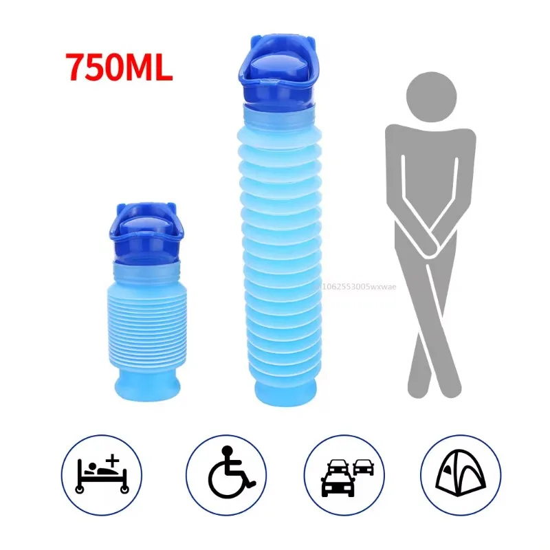 750ml Portable Adult Urinal Outdoor Camping High Quality Mini Travel Urine Car Urination Pee Soft Toilet Urine Help Men Toilet