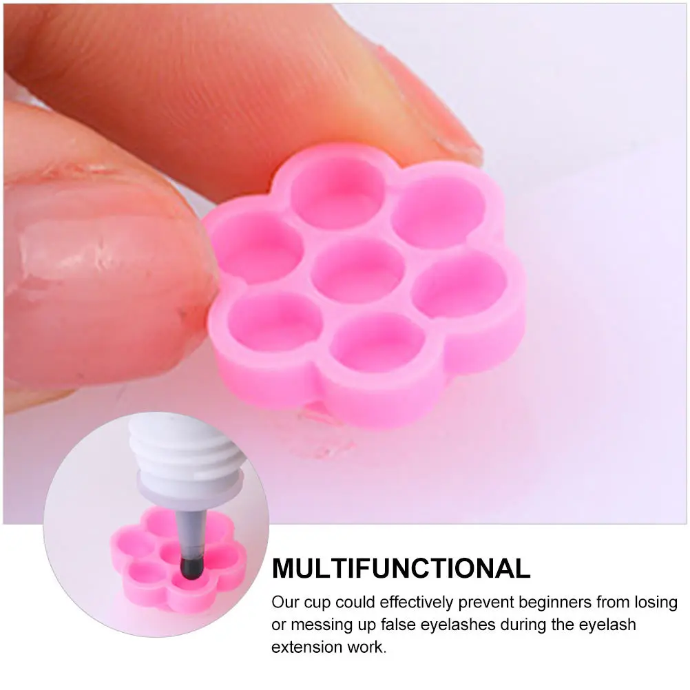

200Pcs Eyelash Grafting Holder Premium Plastic Cup for Semi and Lash Extension Work Stable Drying Delay Design