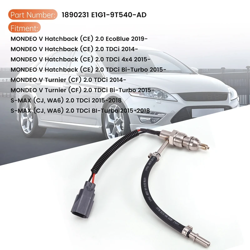 1890231 E1G1-9T540-AD Fuel Vapour Valve Fuel Vaporiser Exhaust Temperature Sensor For Mondeo V Hatchback Turnier S-MAX