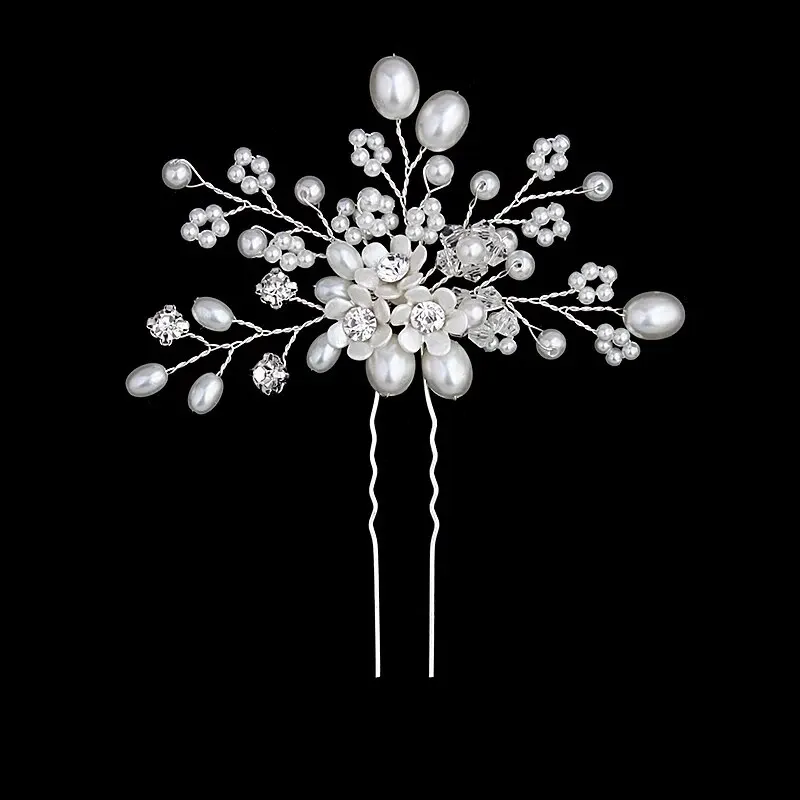 Pearl U-shaped Hair Clip Fork Hair Jewelry Headpiece Headwear Gift Wedding Bridal Hair Accessories Rhinestone Hairpins