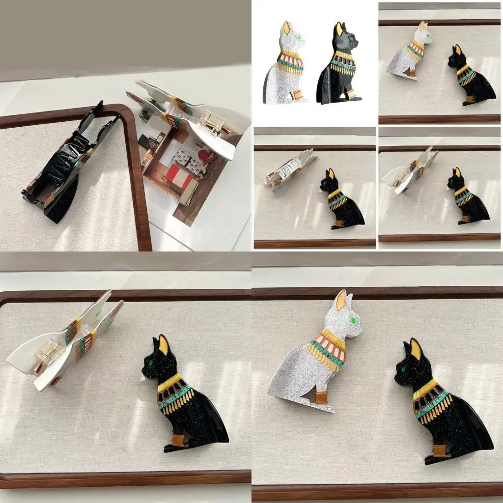 

652F Elegant Egyptian Cats Hair Claw Strong Secure Jaw Clip Hair Grip Hair Accessories