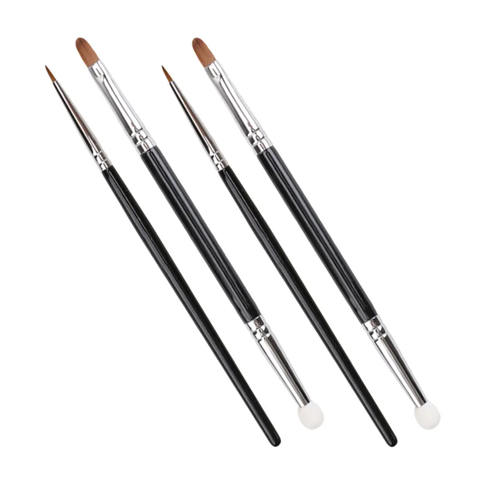 4 Uds. Brochas de maquillaje corrector esponja suave de doble cabezal herramientas portátiles para ocultar la cara corrección de círculos oscuros viaje