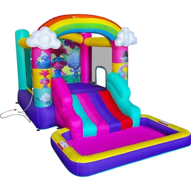 Inflatable Bouncy Castle with Slide, Outdoor Indoor Bounce House with Ball Pit