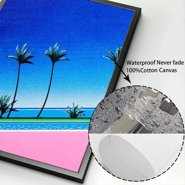 Hiroshi Nagai Vaporwave Japan Beach City Summer Wall Art Canvas Painting Prints Posters Wall Pictures Nordic Living Room Decor 6 Hiroshi Nagai Vaporwave Japan Beach City Summer Wall Art Canvas Painting Prints Posters Wall Pictures Nordic Living Room Decor 6