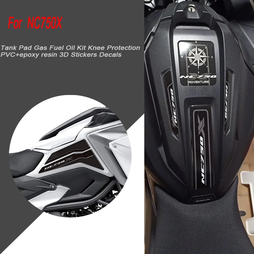 

3D Stickers Accessories Motorcycle 2021 2022 For NC750X NC 750 X Tank Pad Gas Fuel Oil Kit Knee Stickers Protector