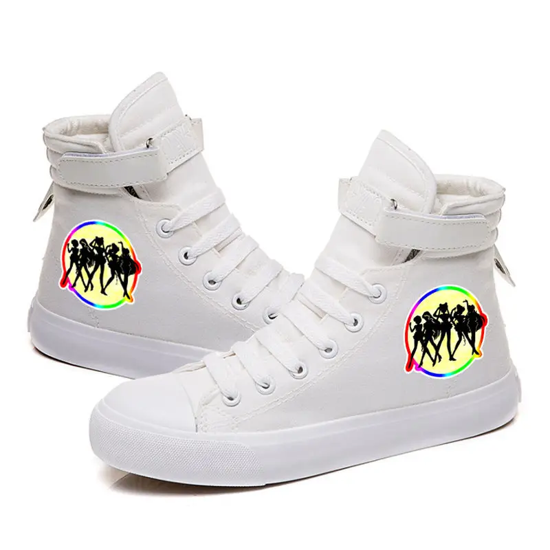 2024 جديد عالية الجودة Canvas oes أحذية رياضية كاجوال زوجين oes ماجيك الشريط oes الكرتون أنيمي Princ السيف نمط #4