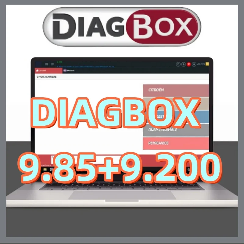 Car Diagnostic Tool Hot Version DIAGBOX 9.2+9.85 for up to 2024 Models No Virtual Machine Needed Automotive Repair Tool