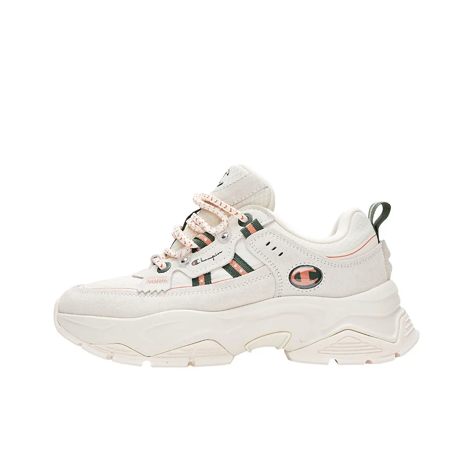 Champion Chunky Sneakers Women's Low Top Beige Green U2DFCCW05N1