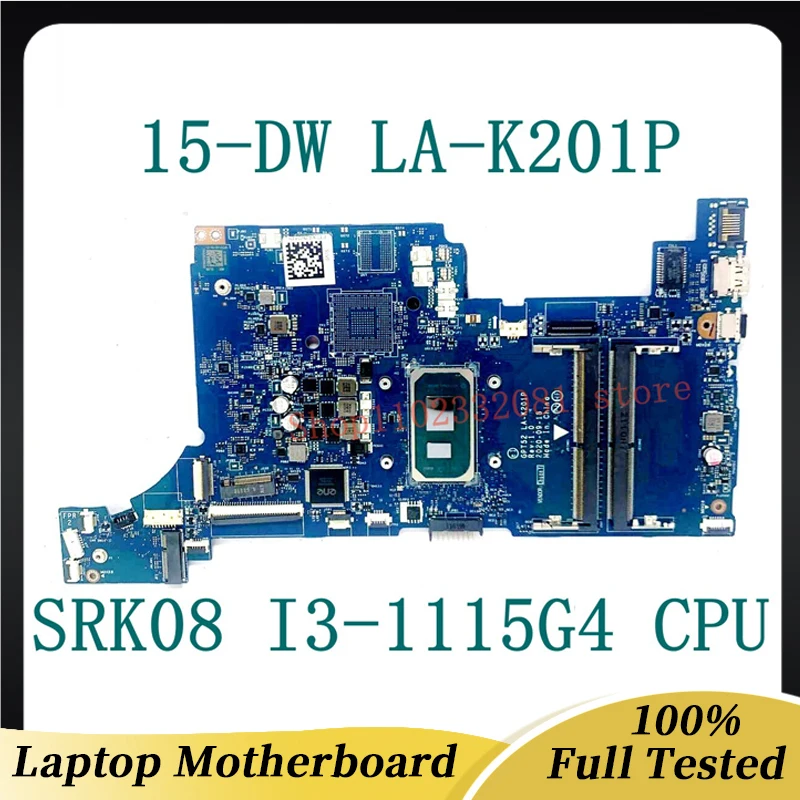 

For HP 15-DW Laptop motherboard LA-K201P with CPU I3-1115G4 I5-1135G7 I7-1165G7 100% Tested Fully Work