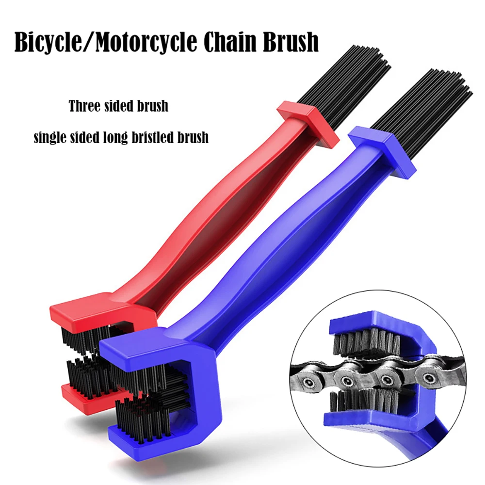 bike/Motorcycle Chain Brush Cleaner,Universal Rim Care Tire Cleaning Brushes,Bicycle Gear Chain Brush Maintenance Care Tool Part