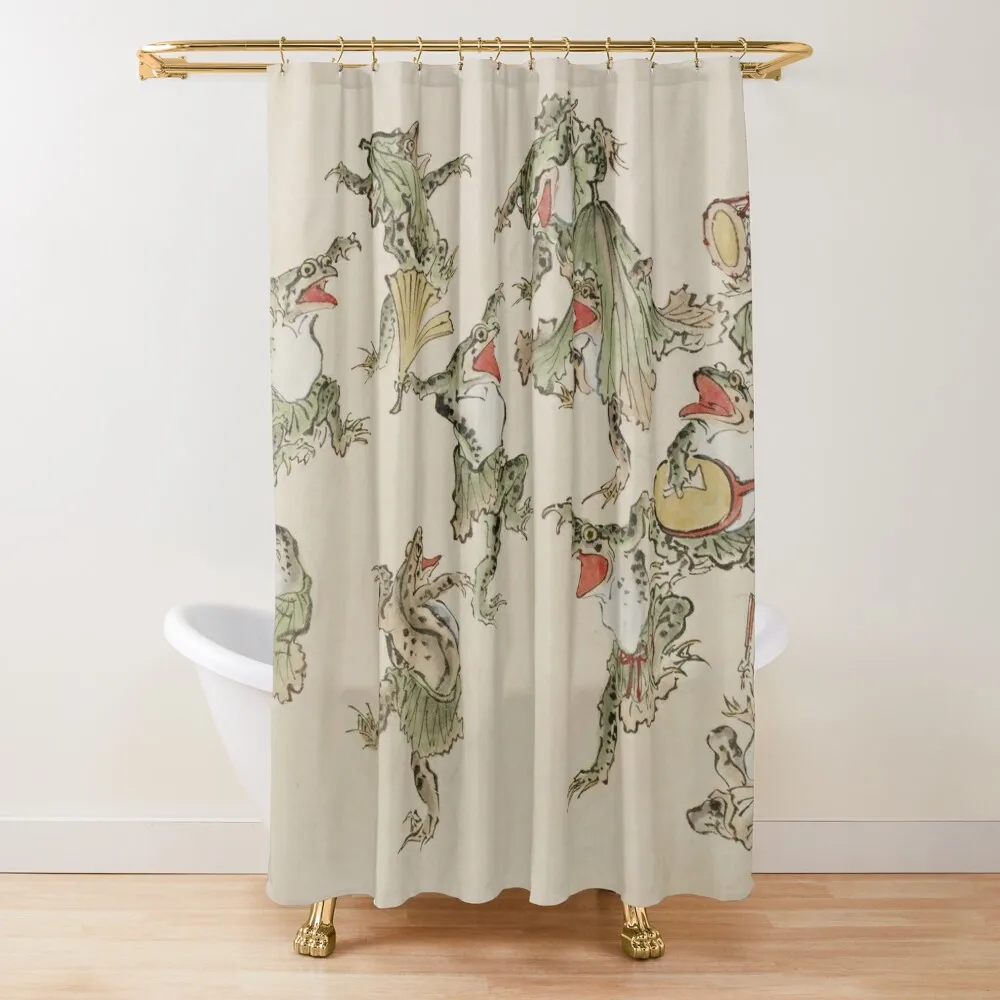 

Party Frogs Shower Curtain Cute Shower In The Bathroom Window Bathroom Accessories Curtain