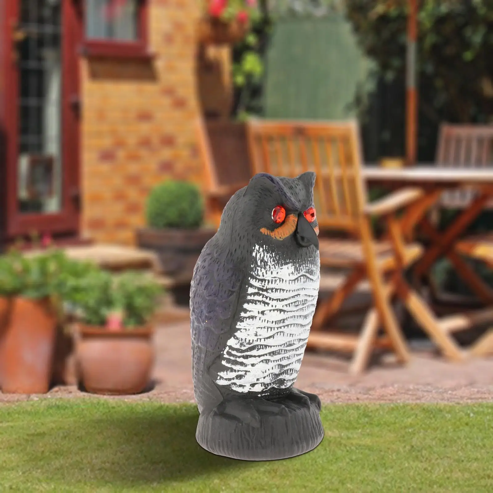 Fake Owl Decoy Hunting Deterrent Bird Reject Pigeon Cat Crow Scarer Repeller Pest Control for Hunting