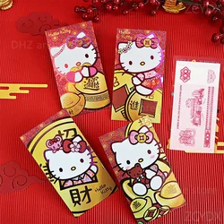 Sanrio Hello Kitty Cartoon Red Packet Cute Animation Chinese New Year Lucky Money Red Envelope Spring Festival Wedding Cash Gift