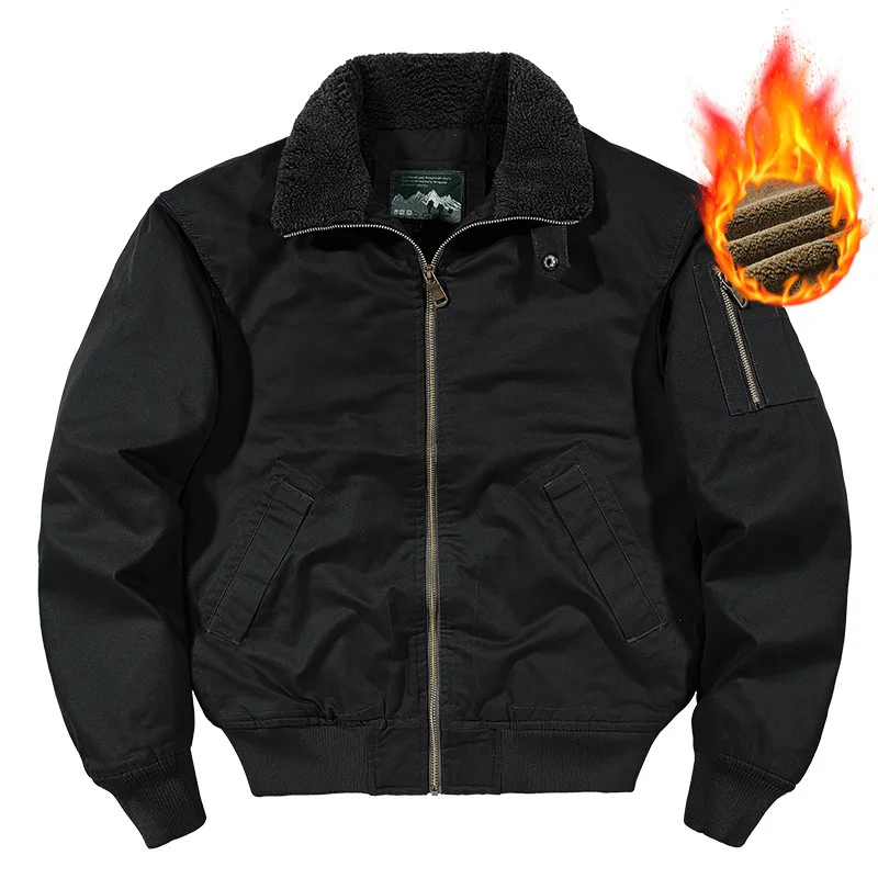 Factory Direct Sale Retro Men's Cotton Coat Loose Plus Size Thickened Jacket Workwear Style Puffer