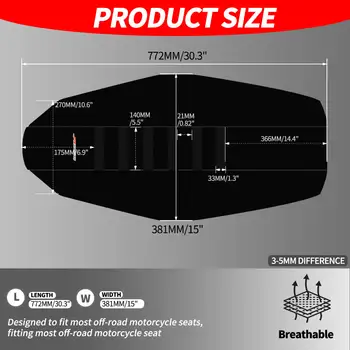 摩托車配件座椅套 防水防滑設計 通用型 適用於本田 KTM 雅馬哈 川崎 CRF XC EXC 85 125 150 250 8 最佳銷售 越野摩托車座椅套 - №3