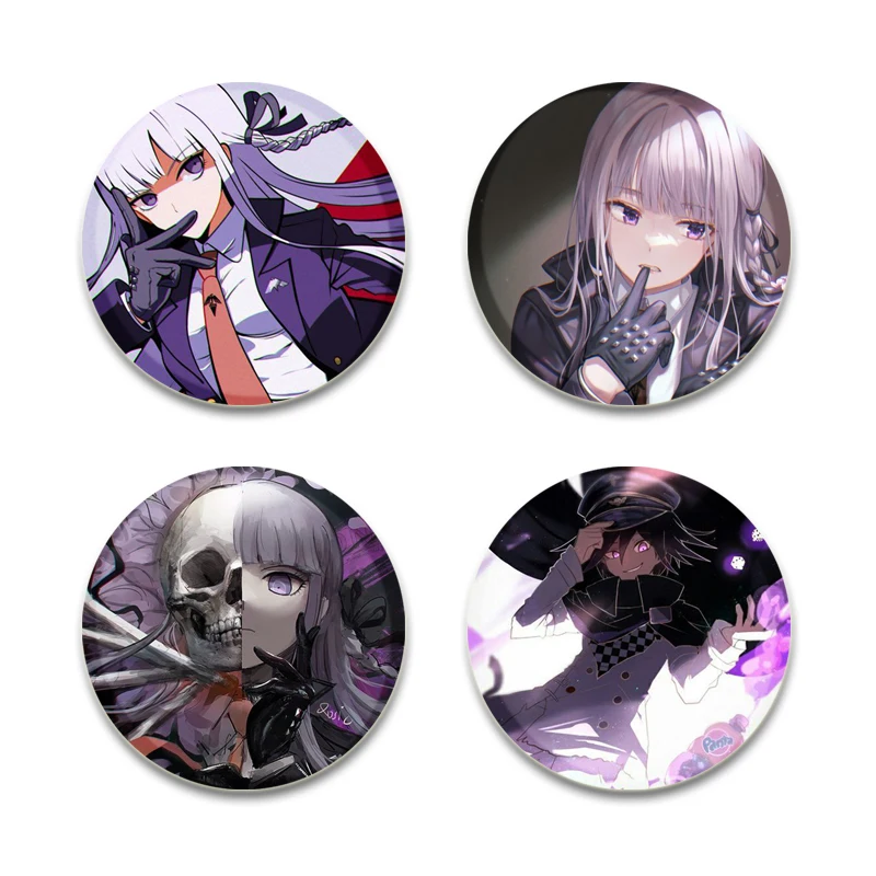 Pop Game Anime Danganronpa Brooch Amami Iruma Miu Kirigiri Kyouko Cartoon Cosplay Badge Enamel Pins Backpack Clothes Ornament